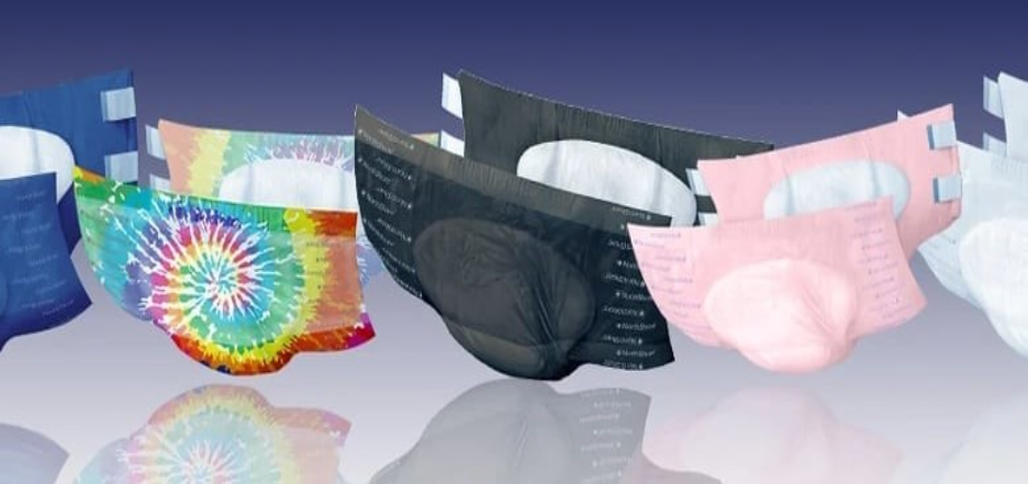 Several different colored diapers
AI-generated content may be incorrect.