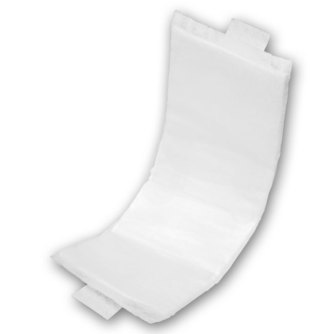 EternaDry booster pad for adults with adhesive strip, designed to enhance absorbency of diapers and underwear